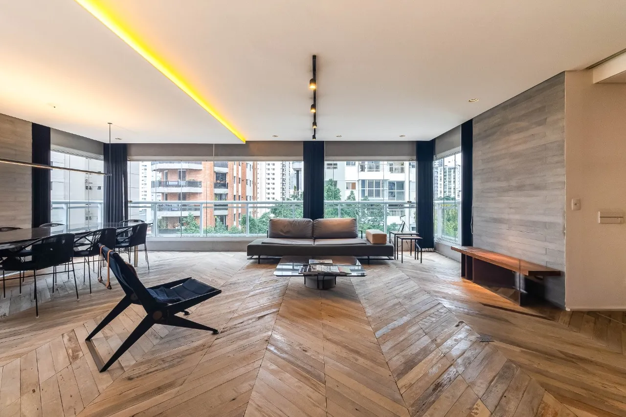 Luz natural e espaços para receber em Villa Morra · demonstração